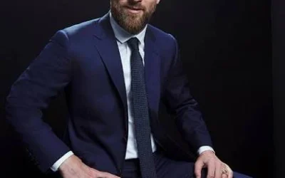 Lionel Messi wearing a suit.